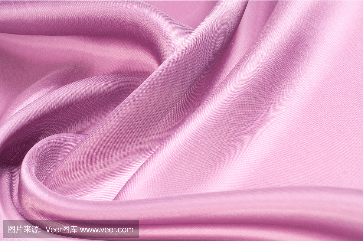 丝绸面料的质地,柔和的粉红色